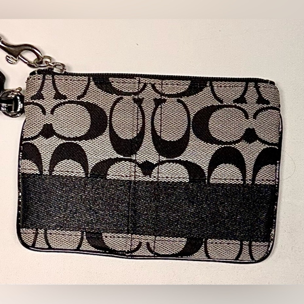 Coach Black Shimmer Wristlet - Picture 4 of 5